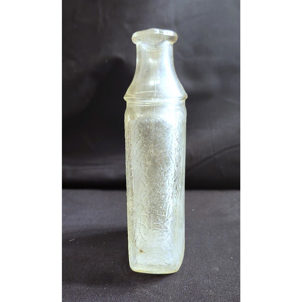 Owens Illinois Clear Glass Company Vinegar Oil Cruet Decanter Vintage Bottle - Picture 10 of 12